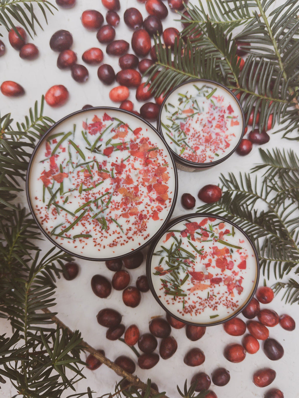 GATHER HERE Cranberry Pine Candle — Select Your Size