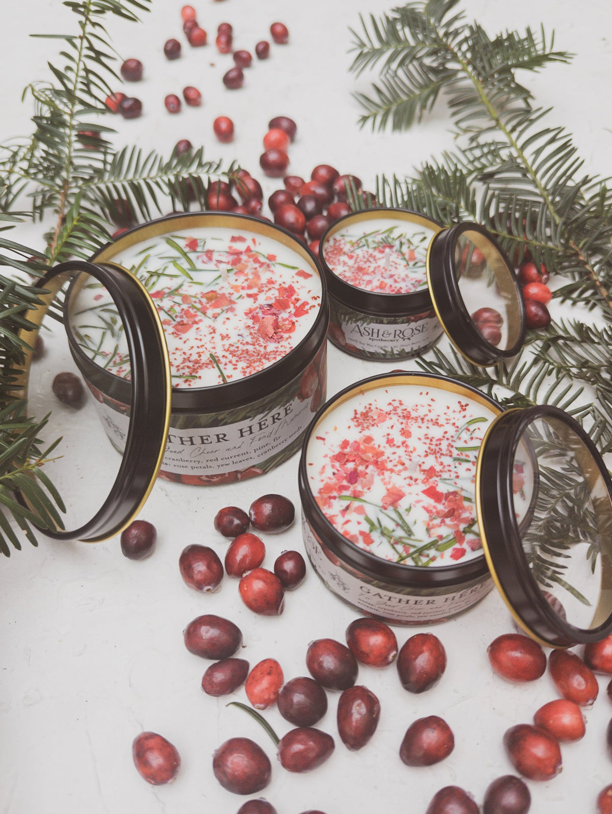 GATHER HERE Cranberry Pine Candle — Select Your Size