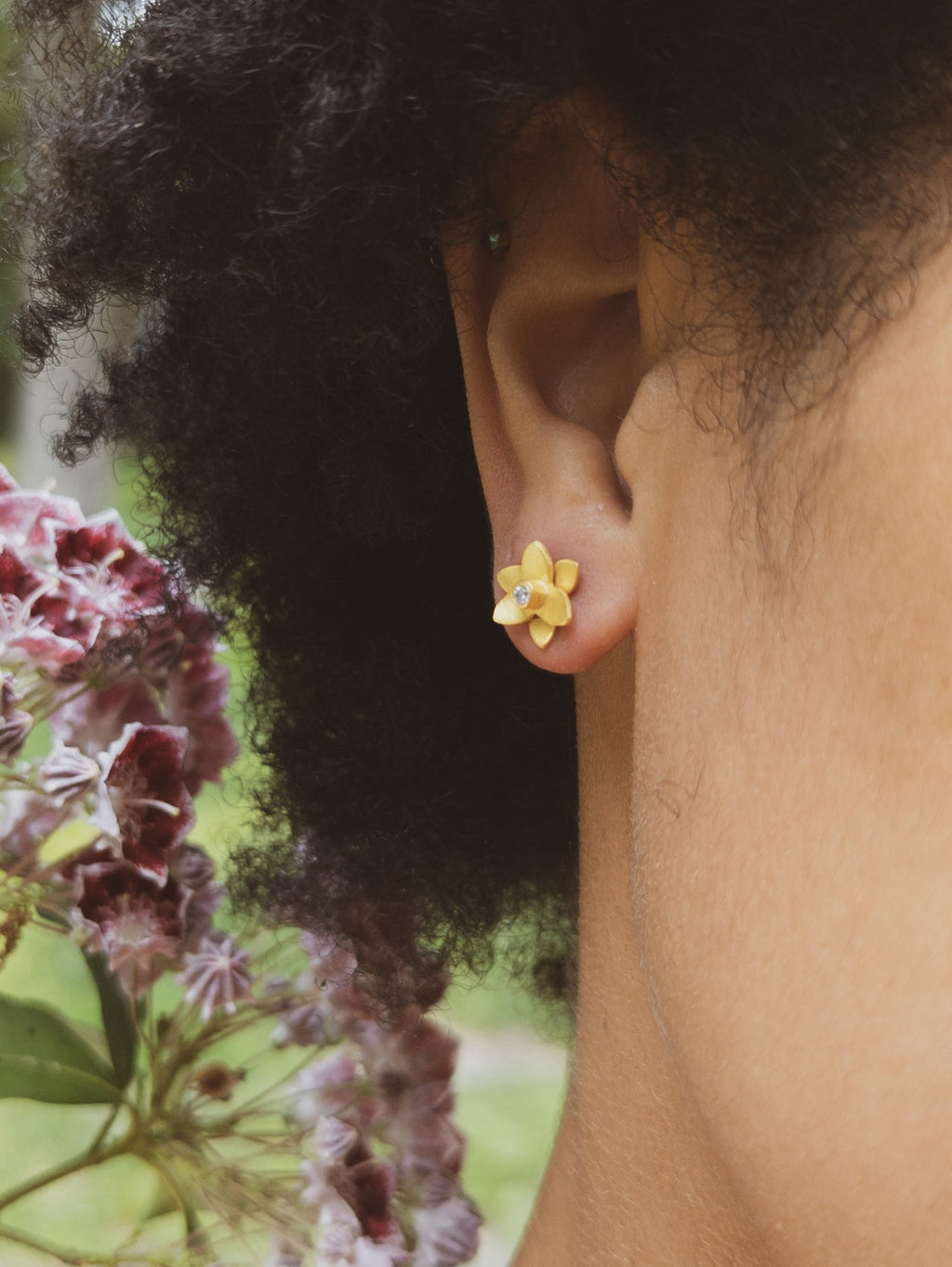 Petite Floral Stud Earrings — Select Your Color