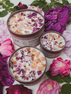 LOVE NOTES Rose + Pink Salt Candle — Select Your Size