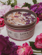 LOVE NOTES Rose + Pink Salt Candle — Select Your Size