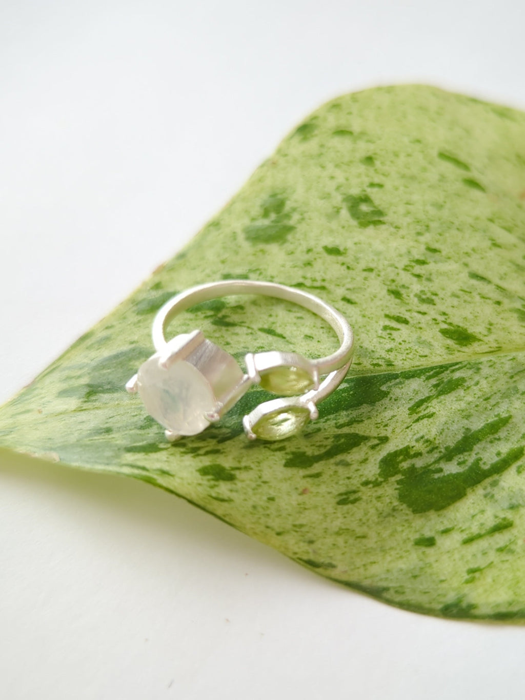 The Bloom Ring - Silver — Select Your Gemstone & Size