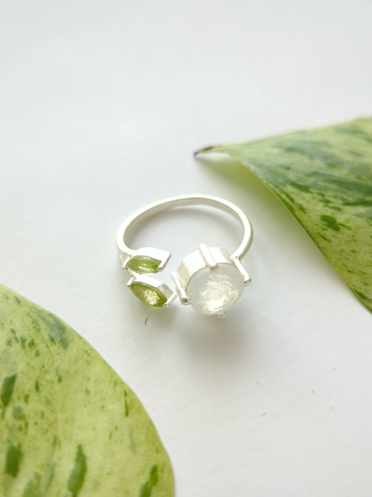 The Bloom Ring - Silver — Select Your Gemstone & Size