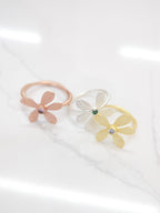 Five Petal Wildflower Ring — Select Your Color & Size