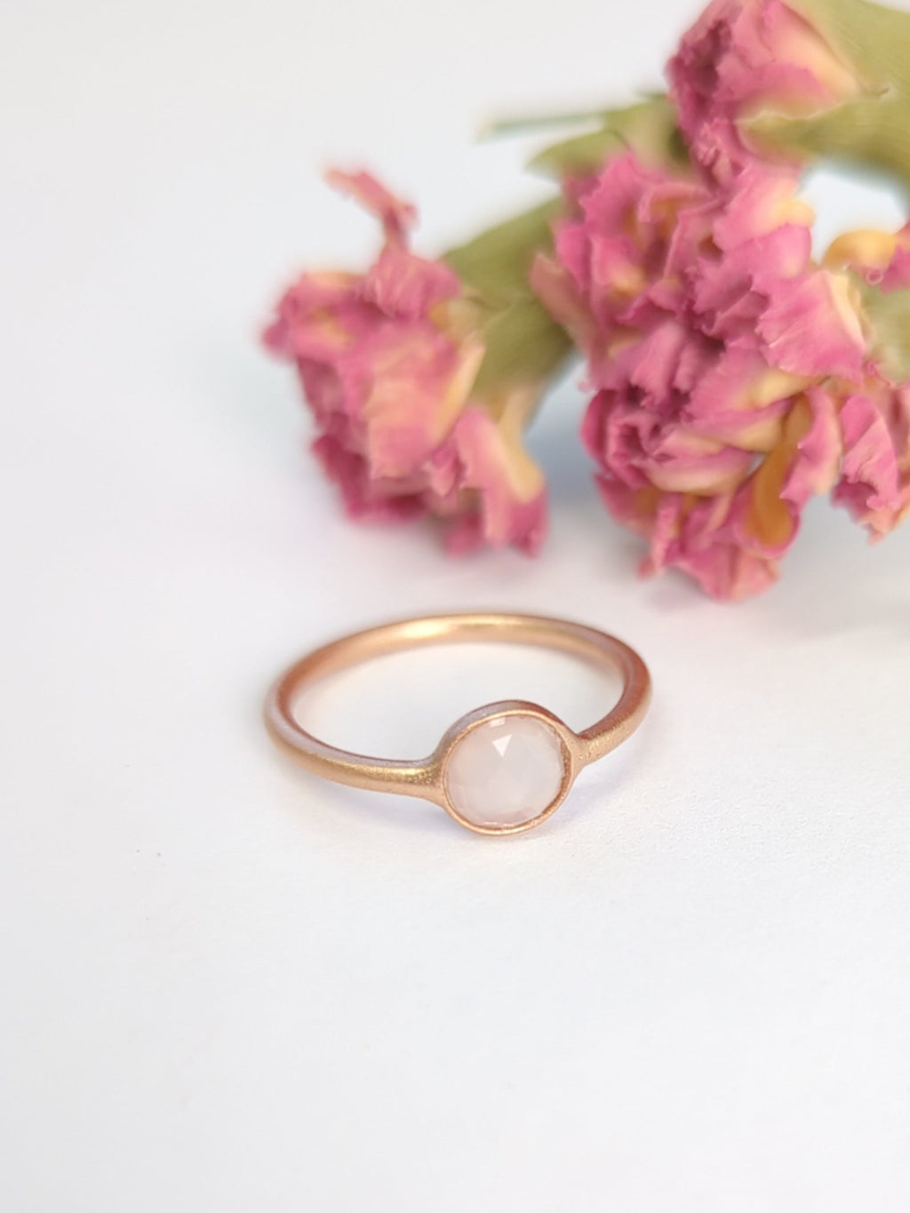 Mini Pebble Ring - Rose Gold — Select Your Gemstone & Size