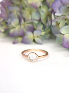 Mini Pebble Ring - Rose Gold — Select Your Gemstone & Size