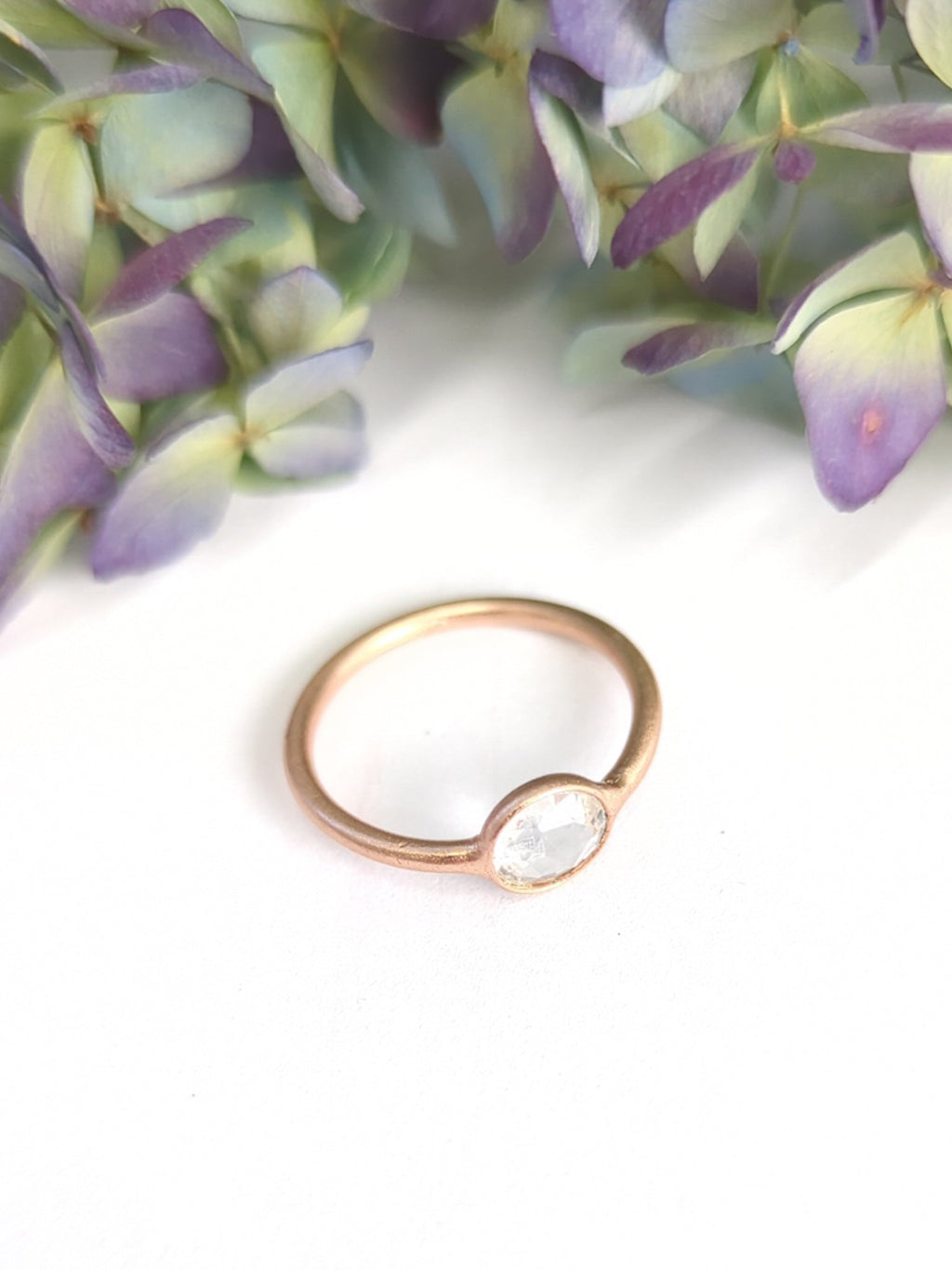 Mini Pebble Ring - Rose Gold — Select Your Gemstone & Size