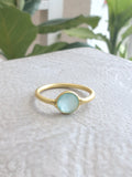 Mini Pebble Ring - Gold — Select Your Gemstone & Size