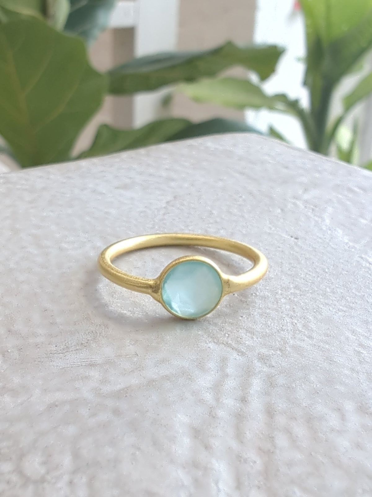 Mini Pebble Ring - Gold — Select Your Gemstone & Size