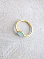 Mini Pebble Ring - Gold — Select Your Gemstone & Size