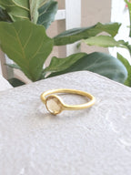 Mini Pebble Ring - Gold — Select Your Gemstone & Size