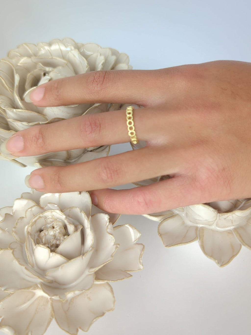 Halo Chain Band Ring — Select Your Color & Size