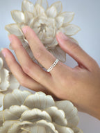 Halo Chain Band Ring — Select Your Color & Size