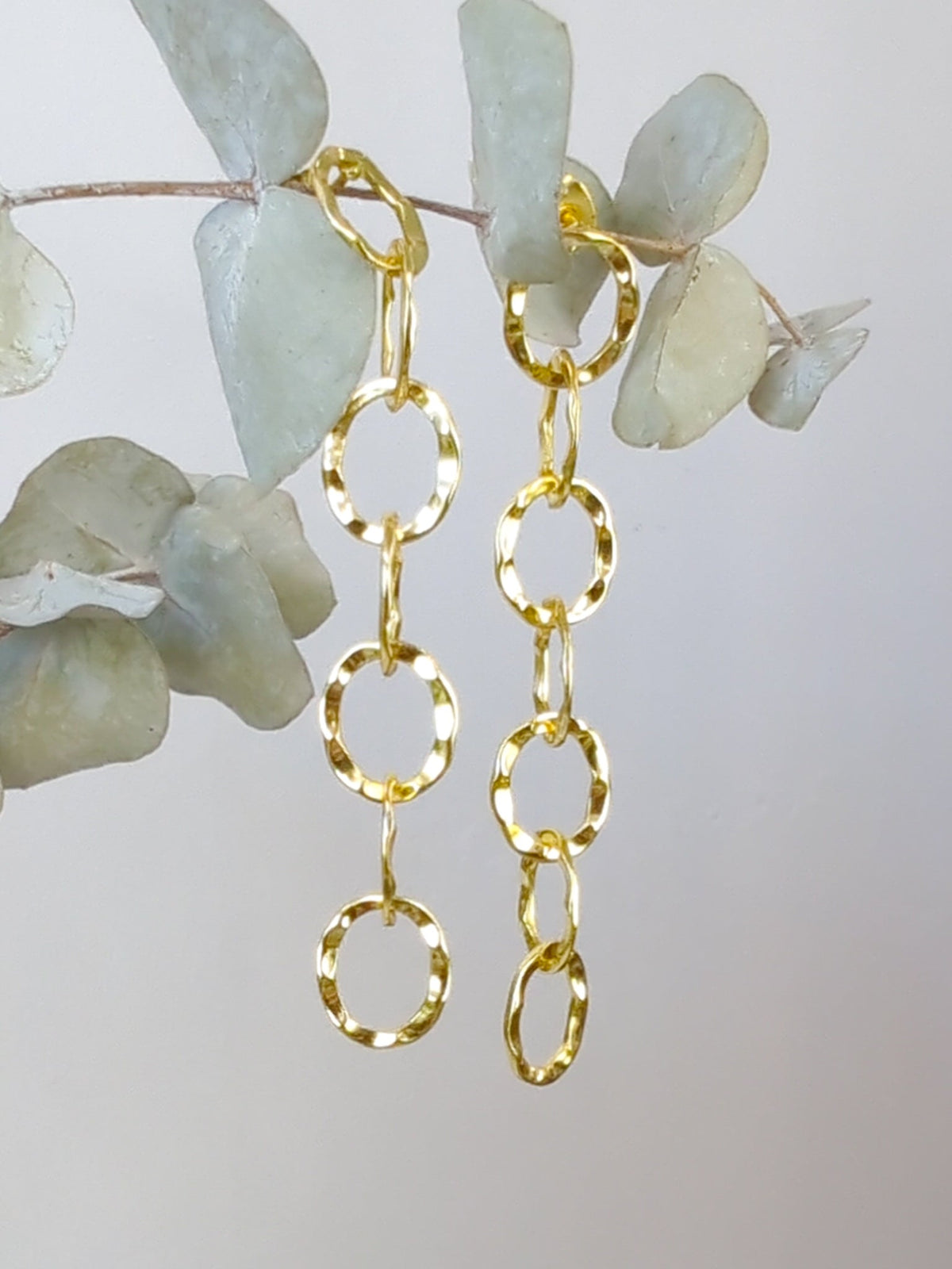 Organic Chain Link Earrings — Select Your Color