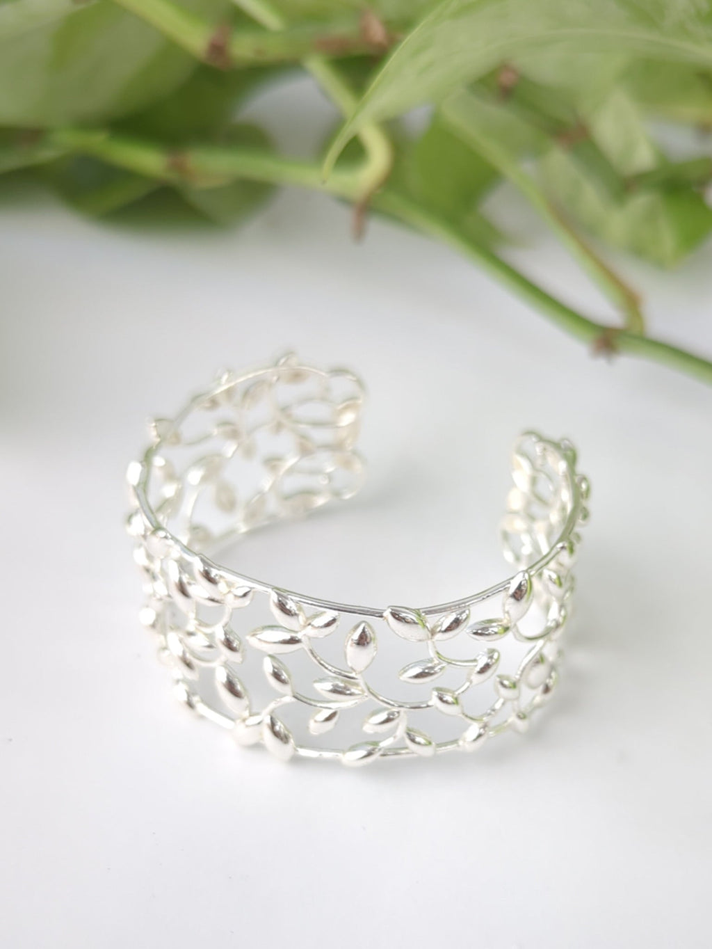 Olive Leaf Cuff Bracelet — Select Your Color