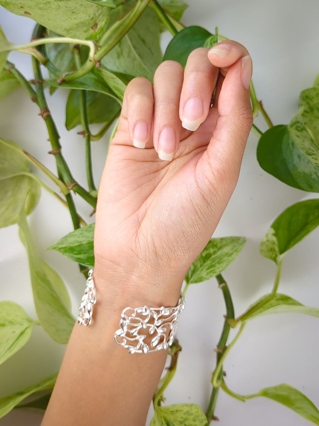Olive Leaf Cuff Bracelet — Select Your Color