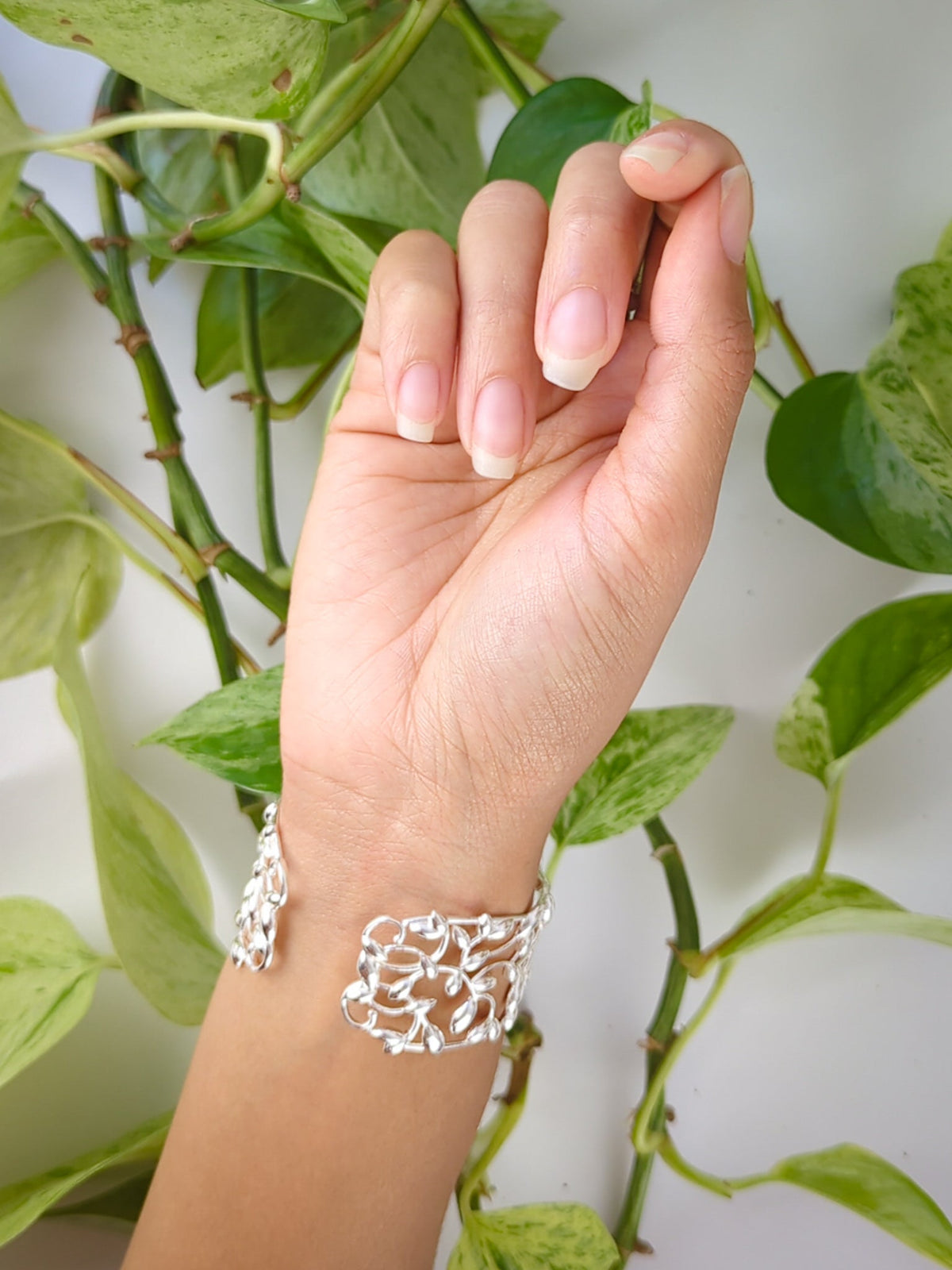 Olive Leaf Cuff Bracelet — Select Your Color