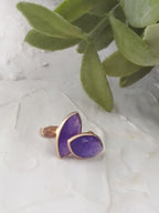 Mila Leaf Earrings - Rose Gold — Select Your Gemstone