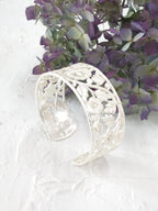 Floral Filigree Cuff Bracelet — Select Your Color