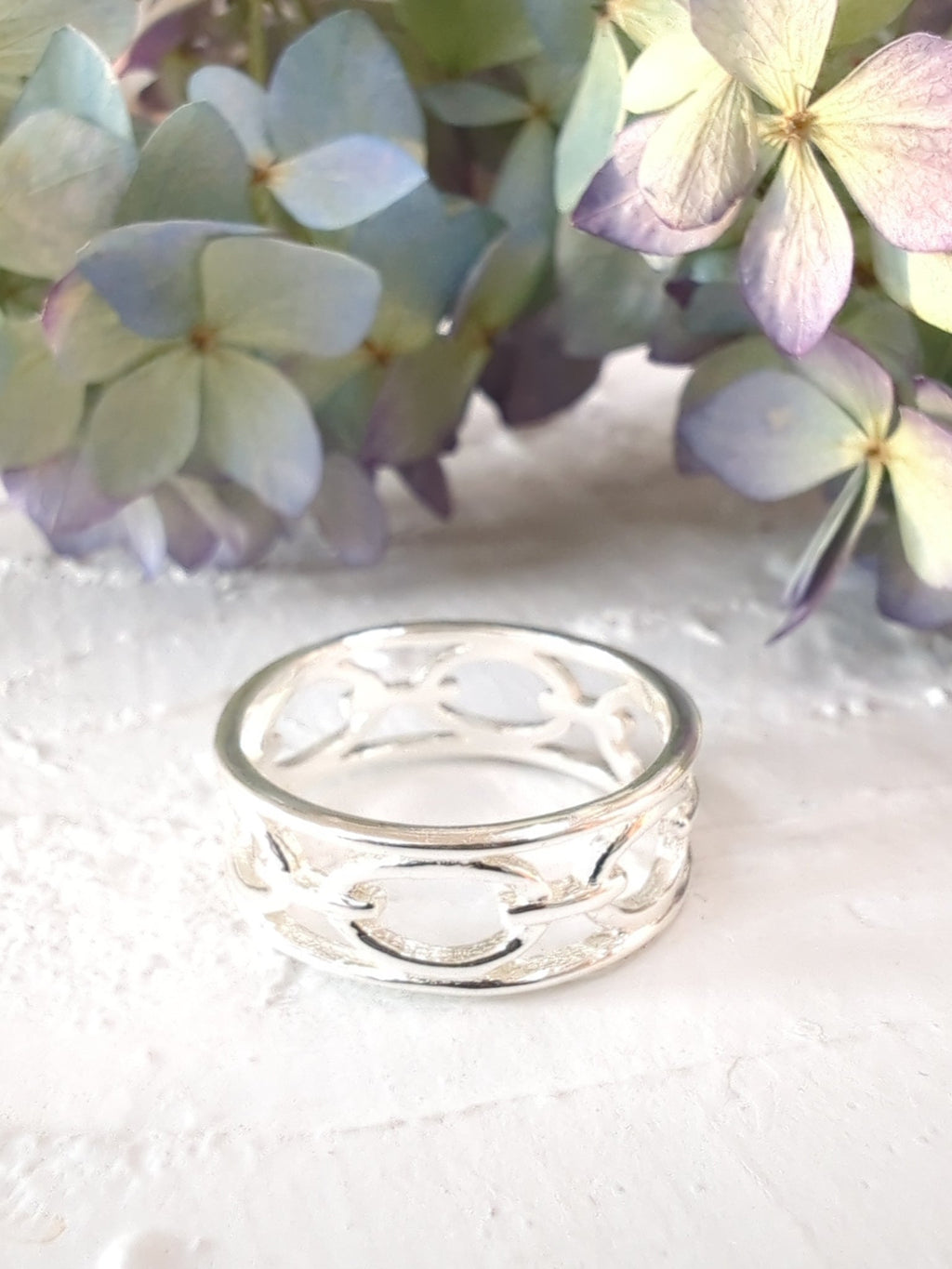 Chain Link Band Ring — Select Your Color & Size