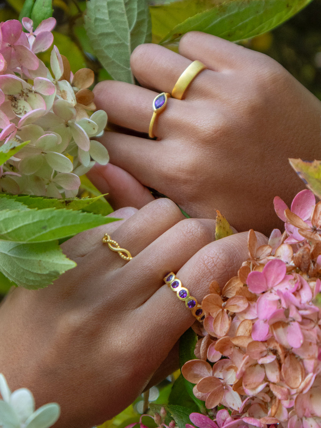 Aria Infinity Band Ring — Select Your Gemstone & Size