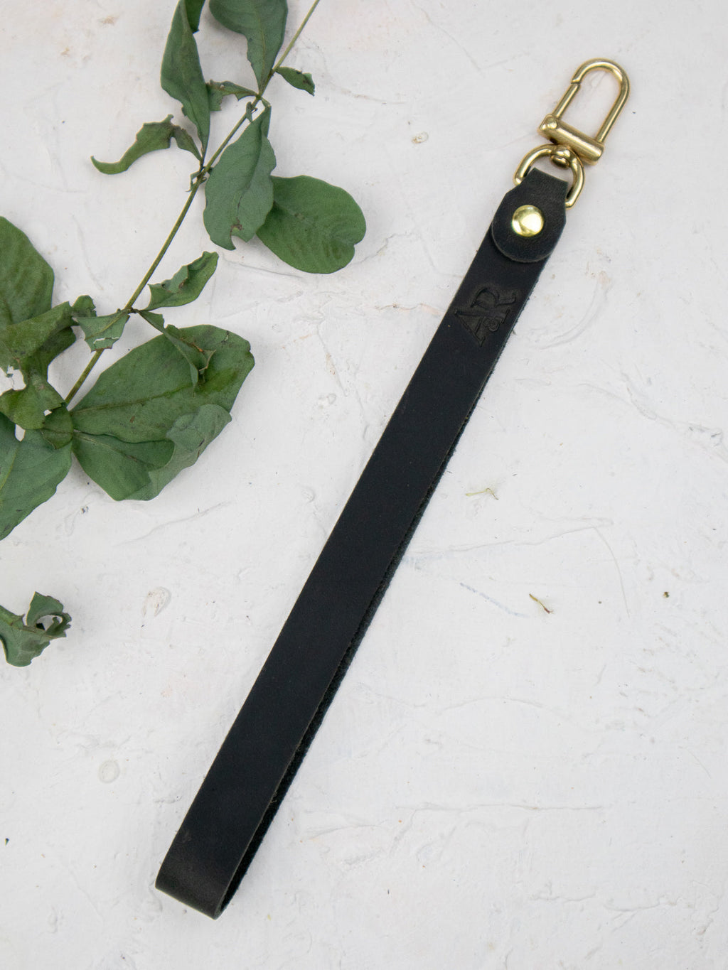 Leather Wristlet Strap with Pure Brass Hardware — Select Your Color