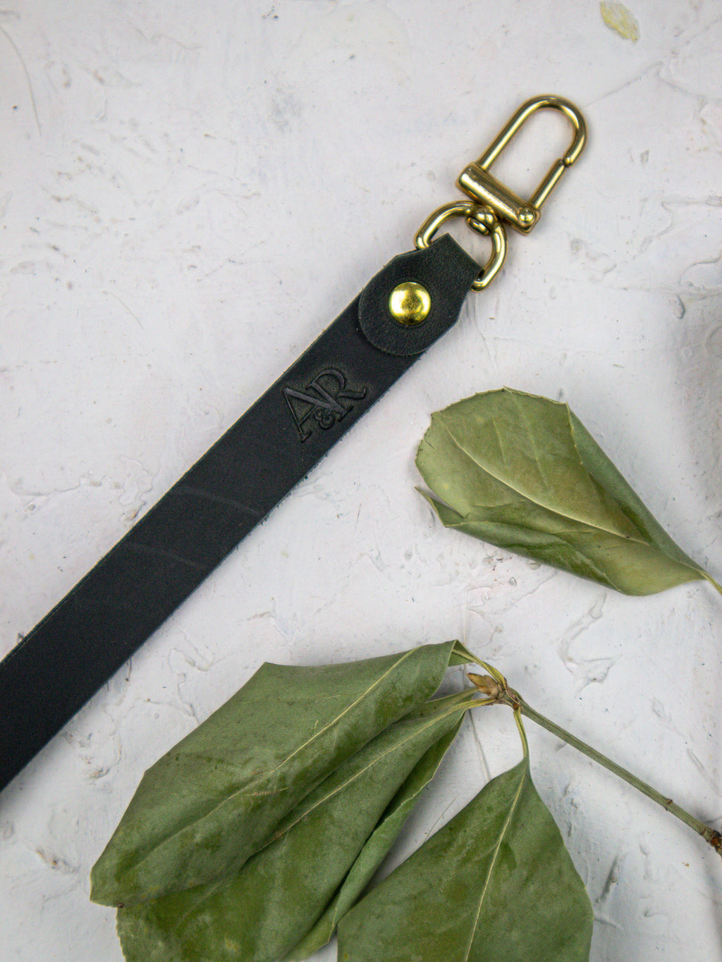 Leather Wristlet Strap with Pure Brass Hardware — Select Your Color