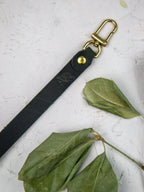 Leather Wristlet Strap with Pure Brass Hardware — Select Your Color