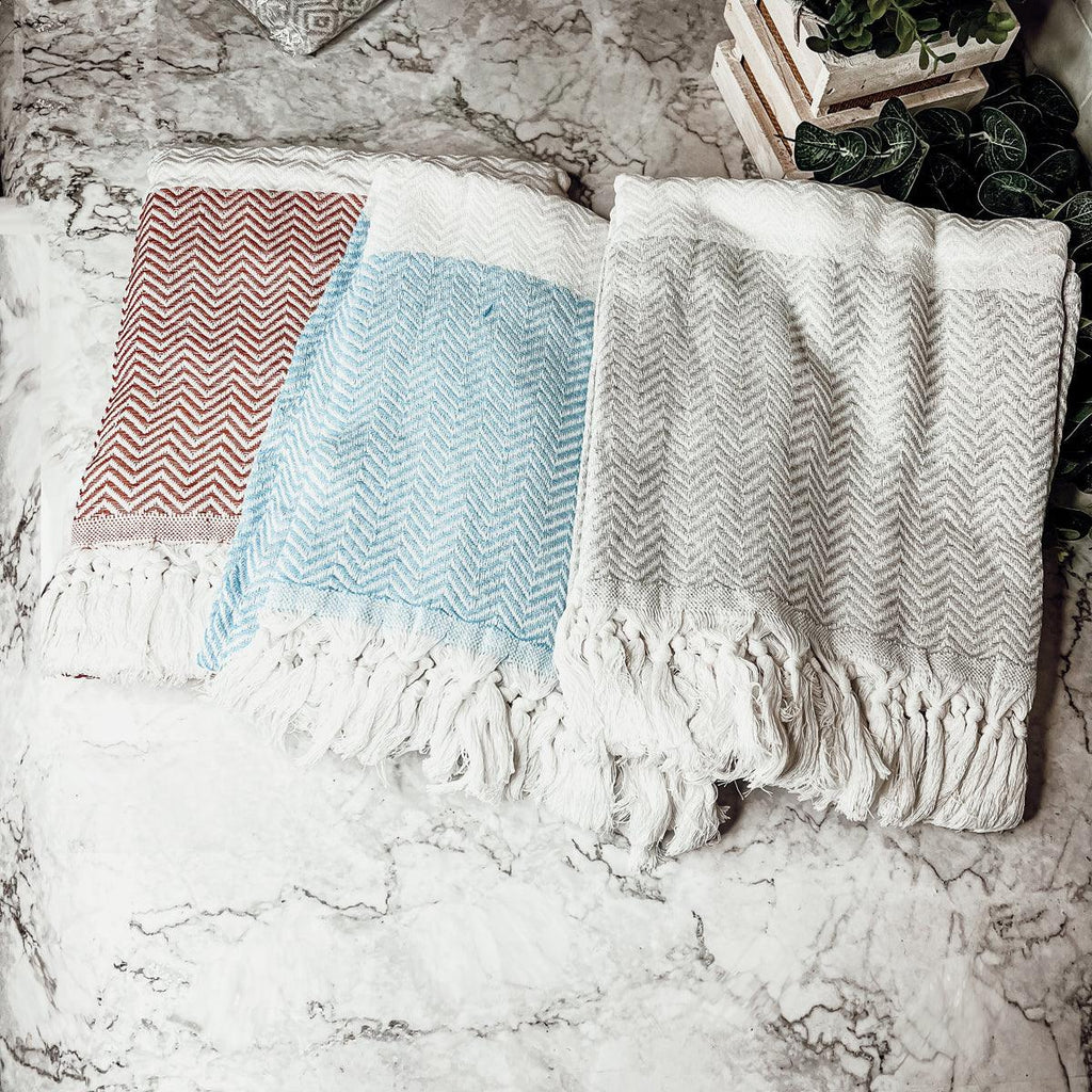 Chevron XL Turkish Cotton Towel — Select Your Color