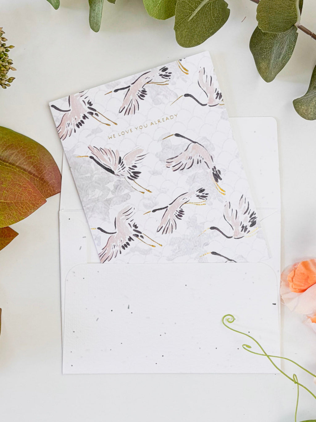 Love You Already - Seeded Baby Congratulations Card with PLANTABLE seed paper envelope