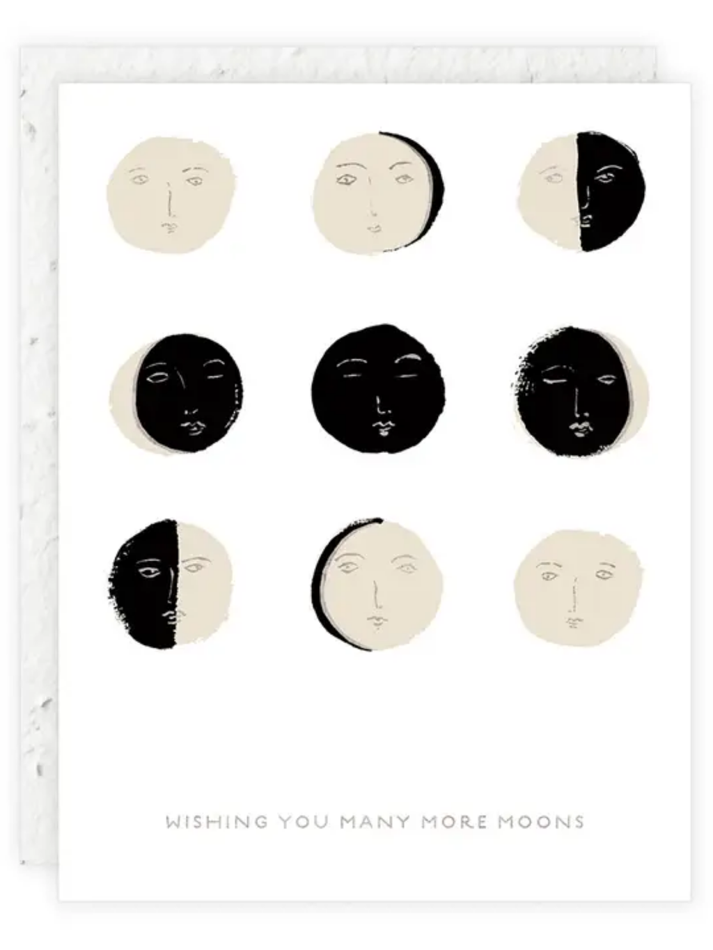 Many Moons - Seeded Birthday Card with PLANTABLE seed paper envelope