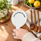 " I Might Lick the Spoon & Keep Cooking" Spoon Rest & Wooden Spoon — Select Your Color & Spoon