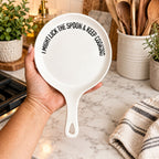 " I Might Lick the Spoon & Keep Cooking" Spoon Rest & Wooden Spoon — Select Your Color & Spoon