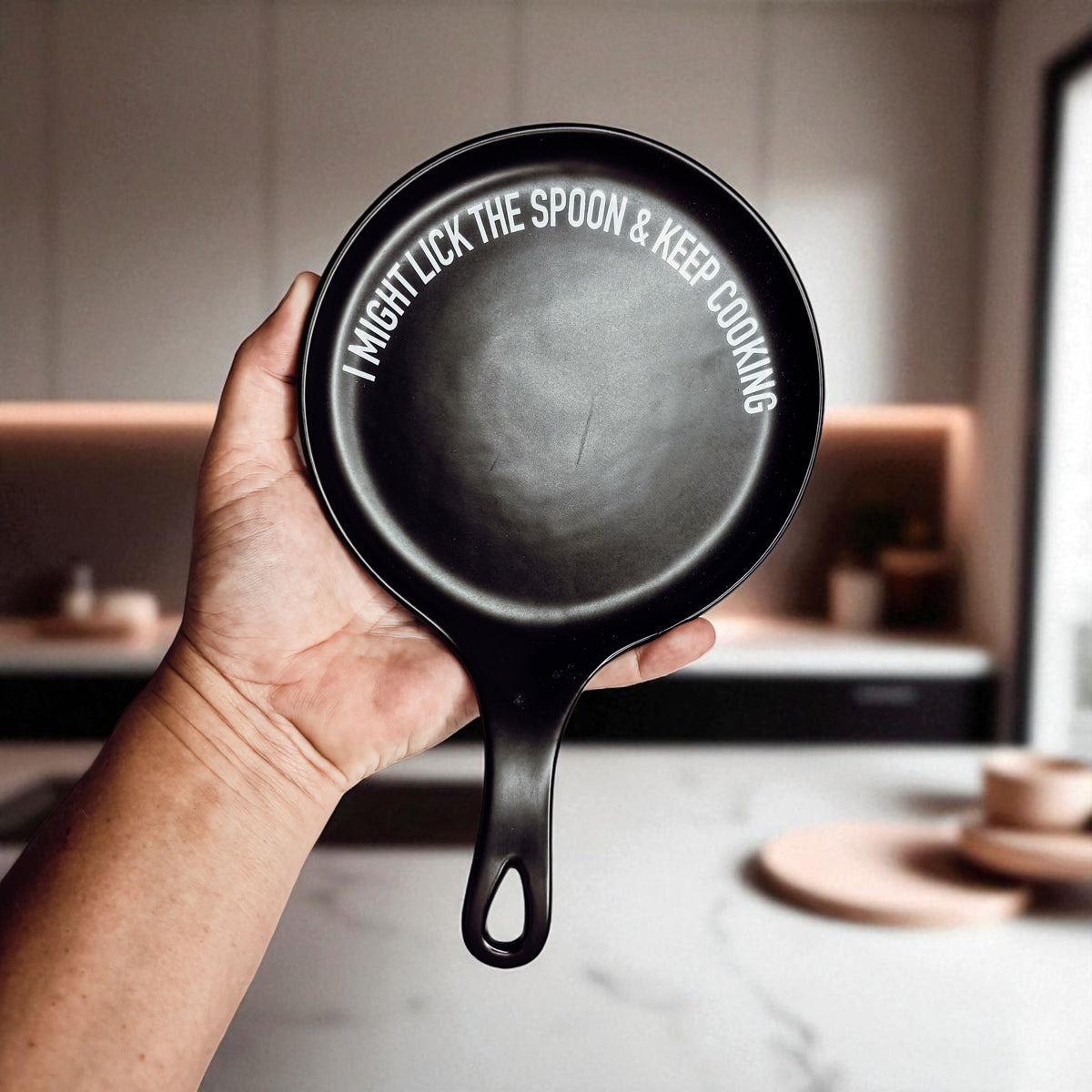 " I Might Lick the Spoon & Keep Cooking" Spoon Rest & Wooden Spoon — Select Your Color & Spoon