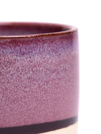 Burgundy Ceramic Plant Pot and Saucer — Select Your Size