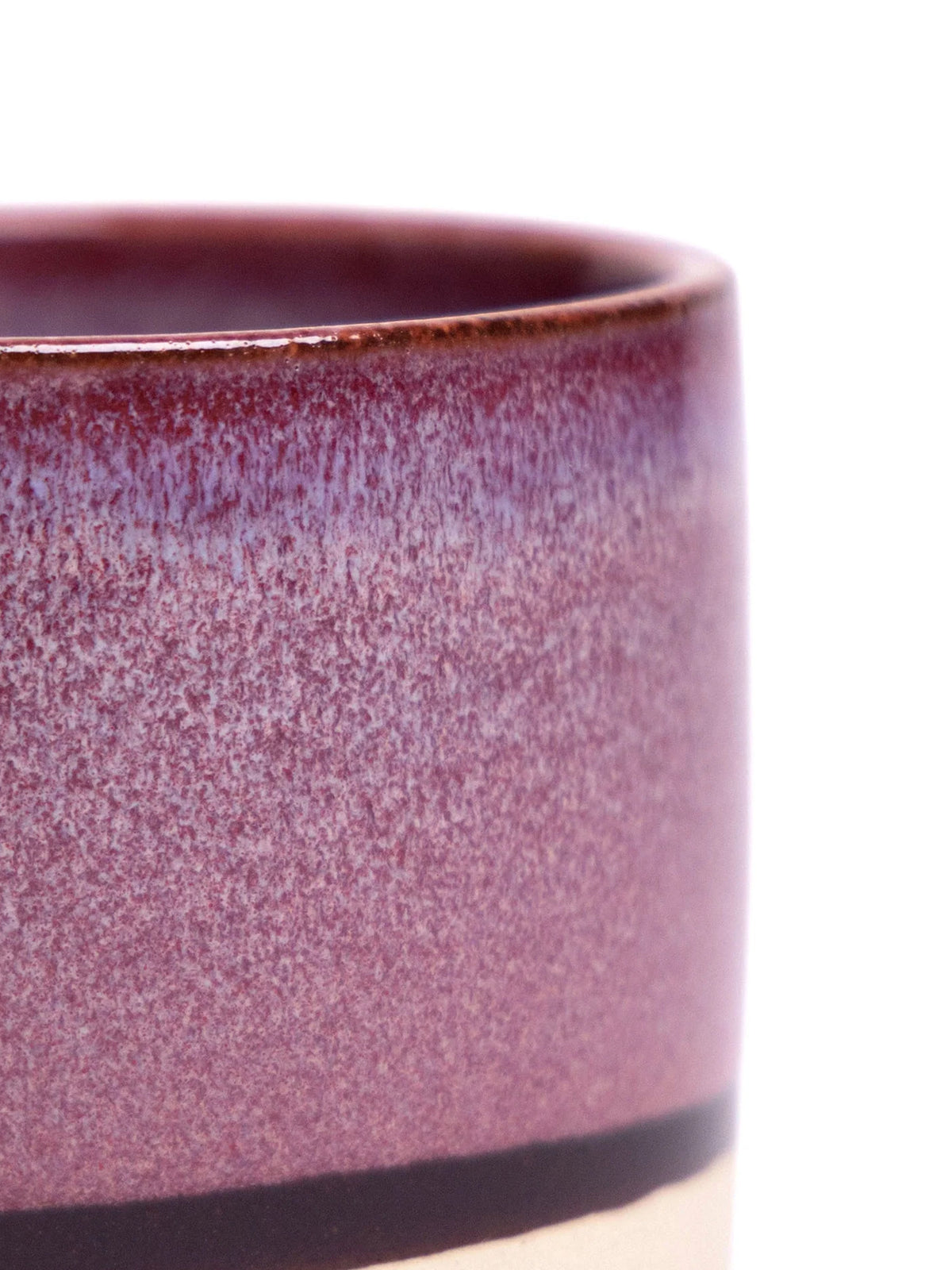 Burgundy Ceramic Plant Pot and Saucer — Select Your Size