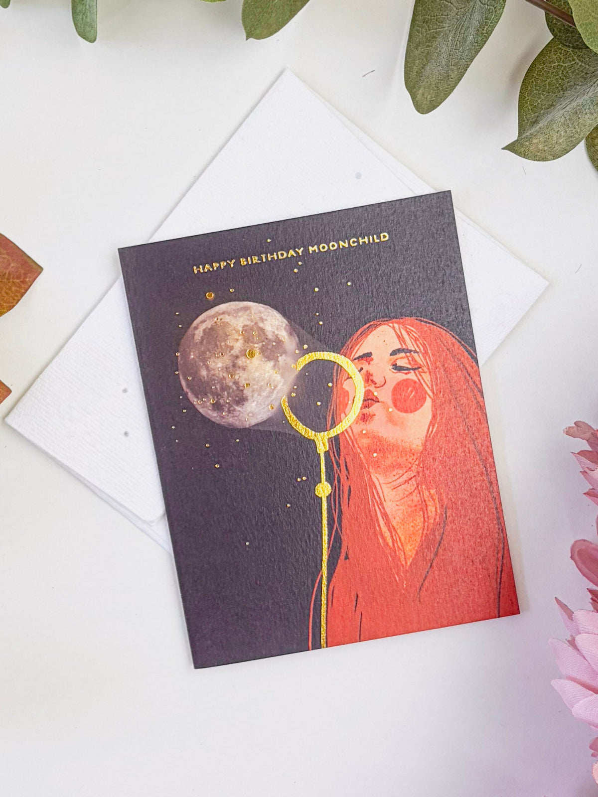 Moon Child - Seeded Birthday Card with PLANTABLE seed paper envelope