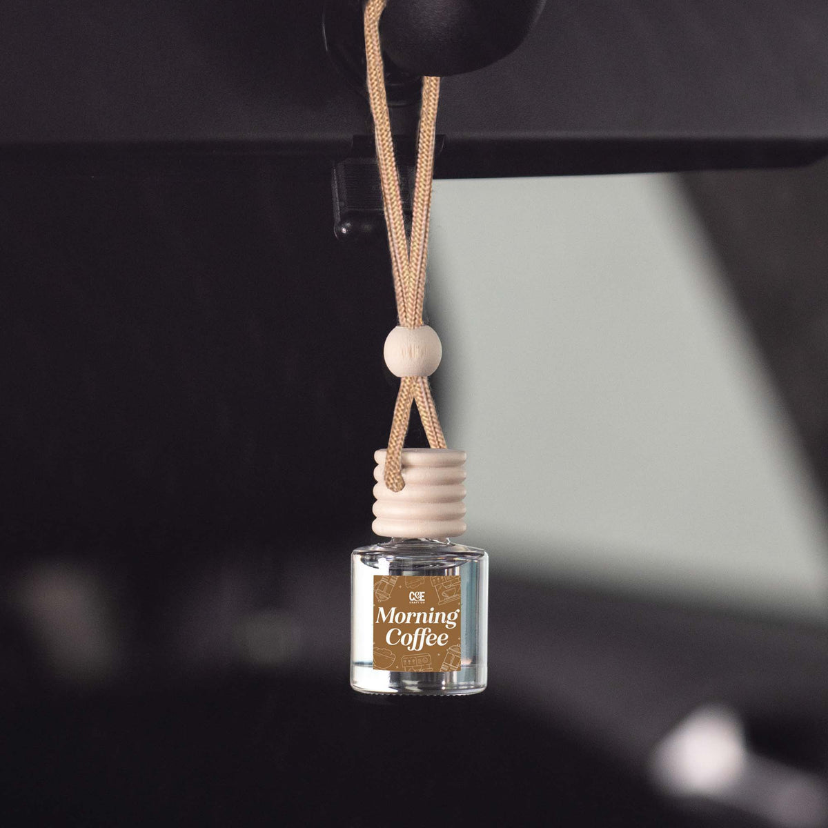 Morning Coffee Scented Hanging Refillable Car Freshener Diffuser