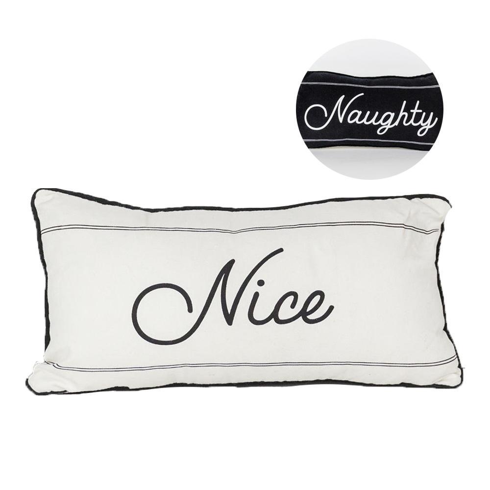 Naughty or Nice Double Sided Pillow