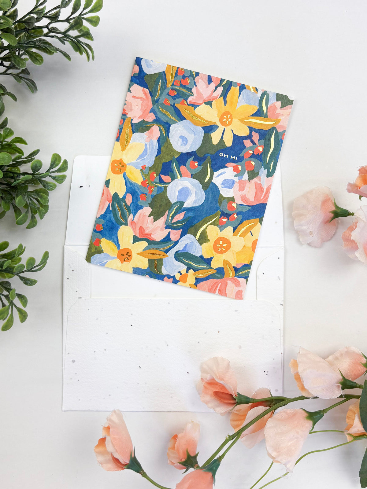 Oh Hi - Seeded Greeting Card with PLANTABLE seed paper envelope