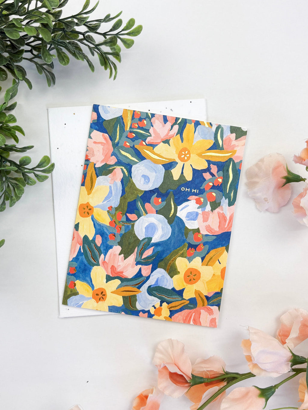 Oh Hi - Seeded Greeting Card with PLANTABLE seed paper envelope
