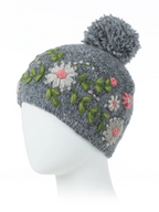 Olivia Wool Knit Embroidered Hat — Select Your Color