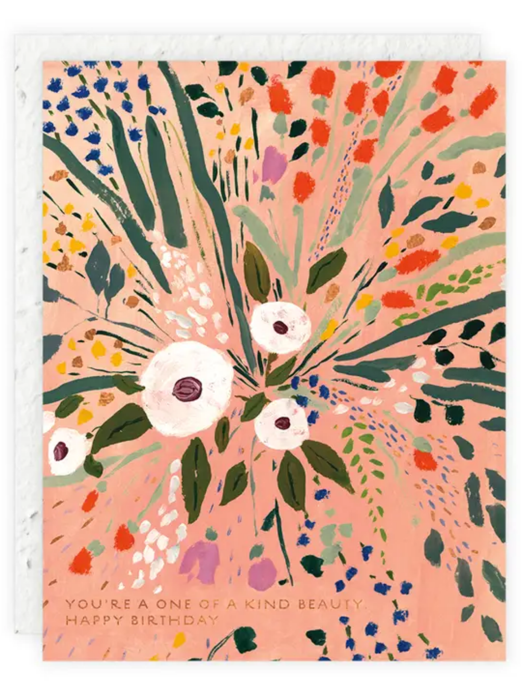 One of a Kind Beauty - Seeded Birthday Card with PLANTABLE seed paper envelope