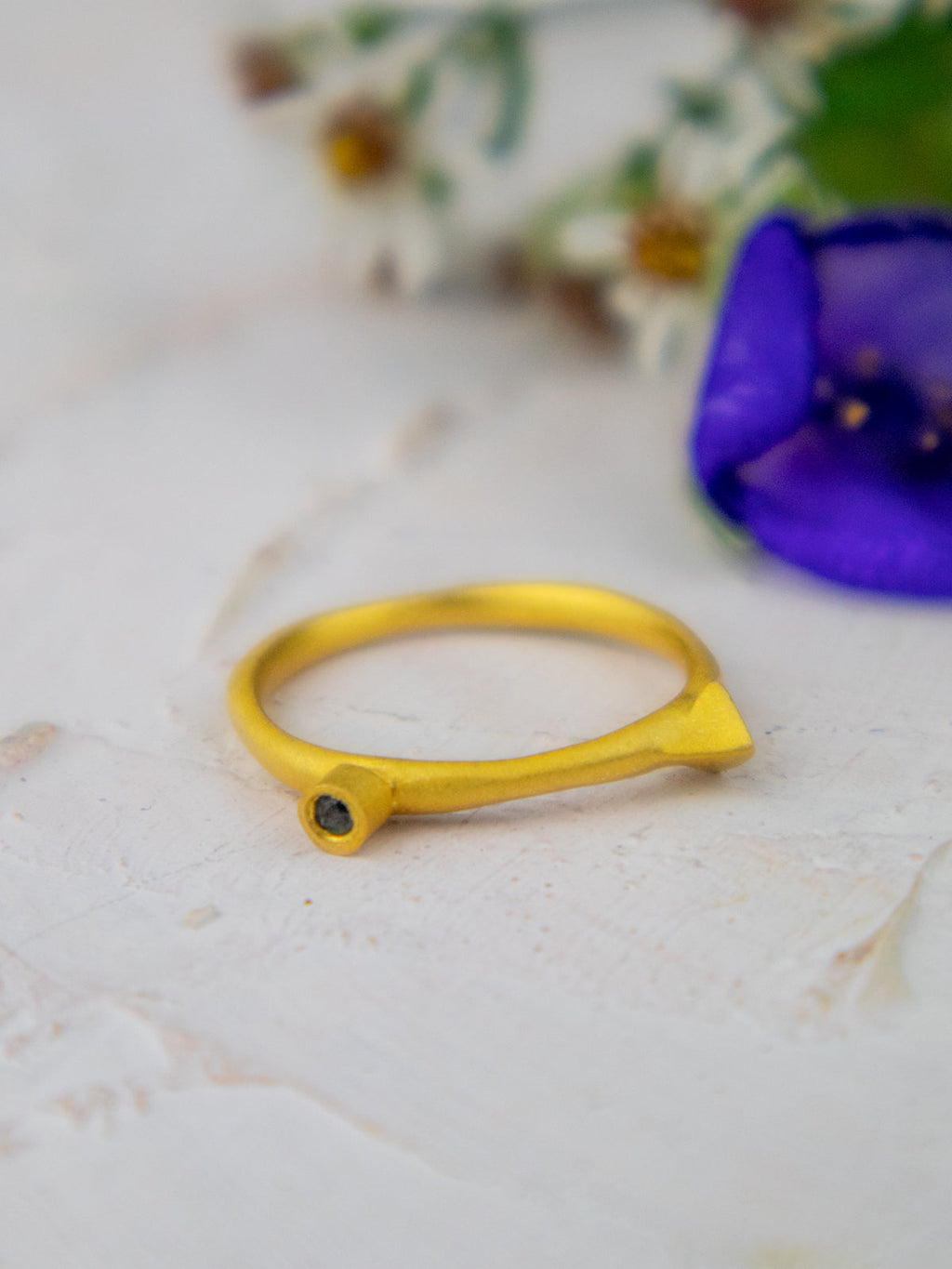 Onyx Spike Stacking Ring — Select Your Size
