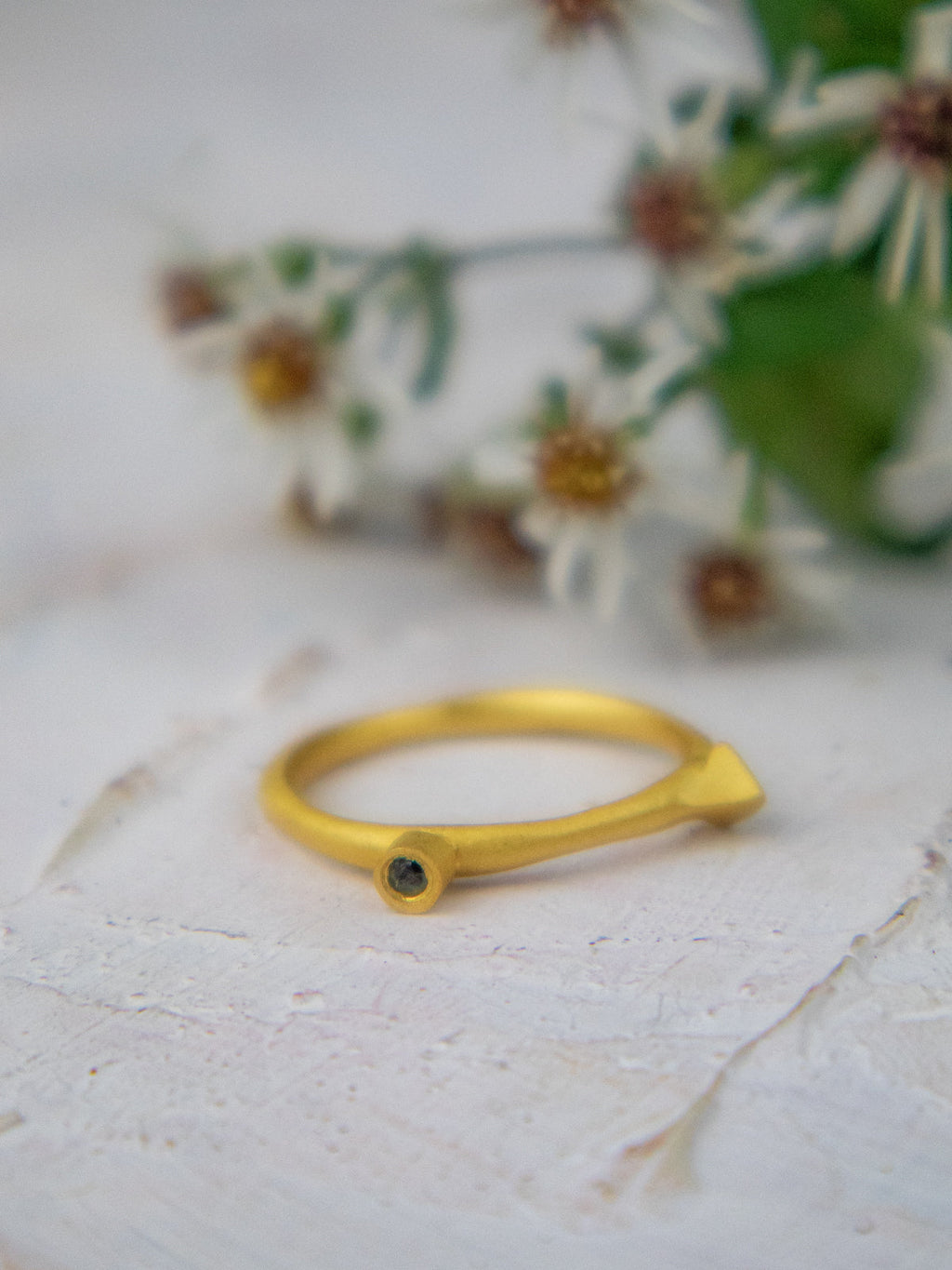 Onyx Spike Stacking Ring — Select Your Size