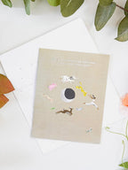 Over the Moon - Seeded Baby Congratulations Card with PLANTABLE seed paper envelope