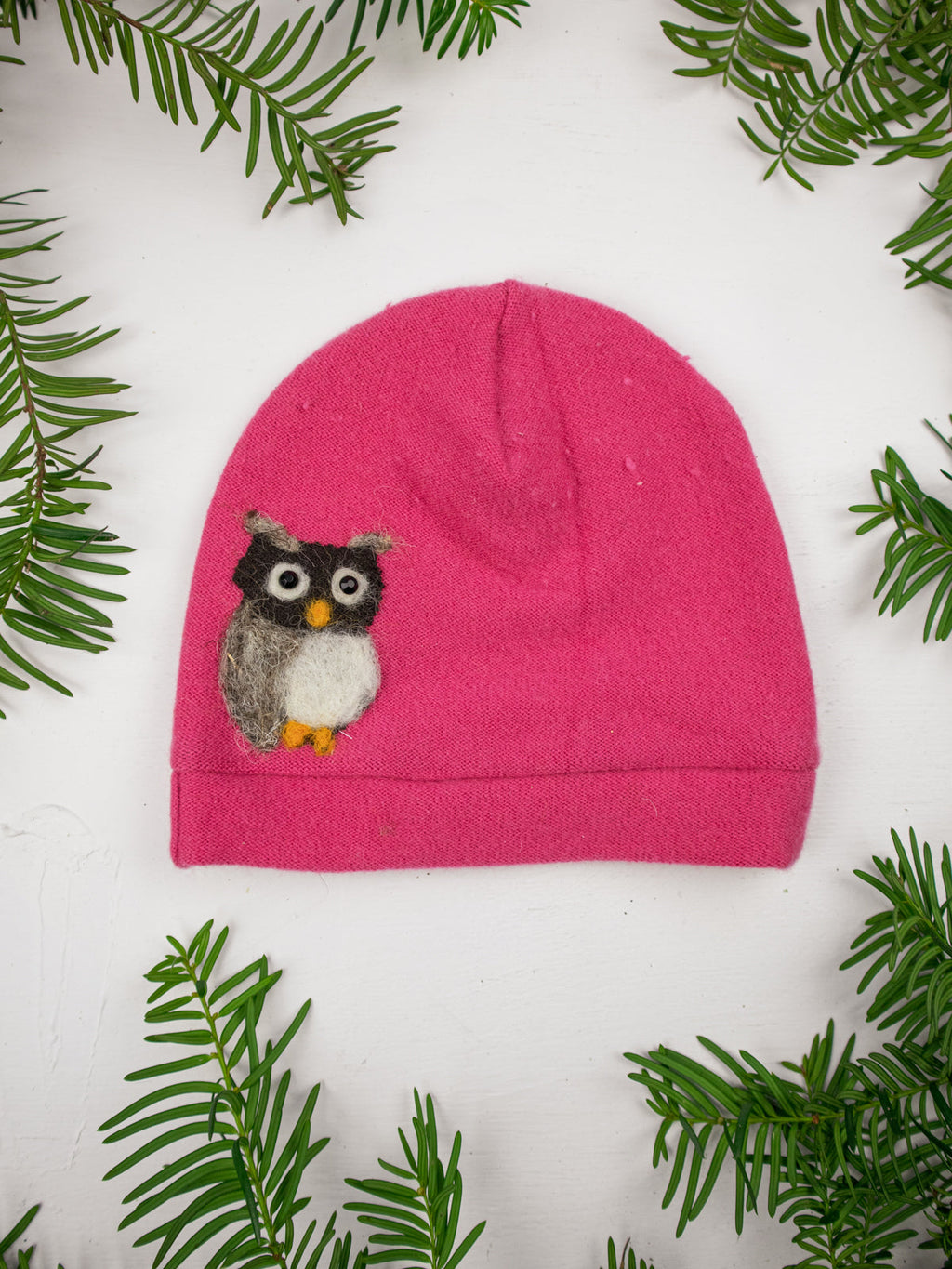 Owl Cashmere Hat - Child — Select Your Color