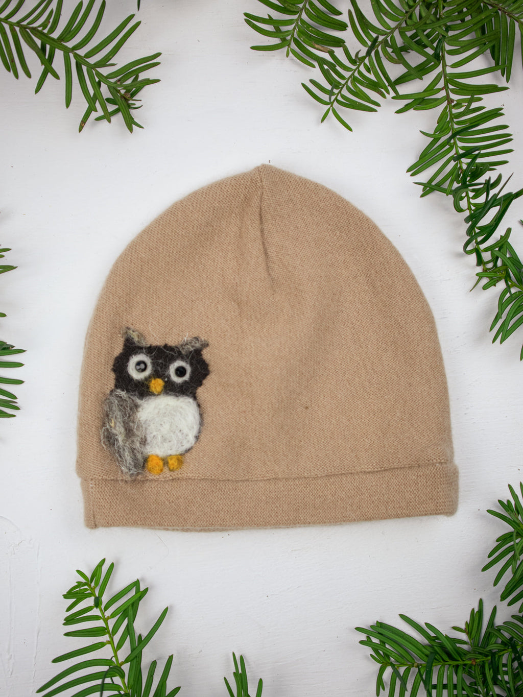 Owl Cashmere Hat - Child — Select Your Color