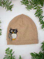 Owl Cashmere Hat - Child — Select Your Color