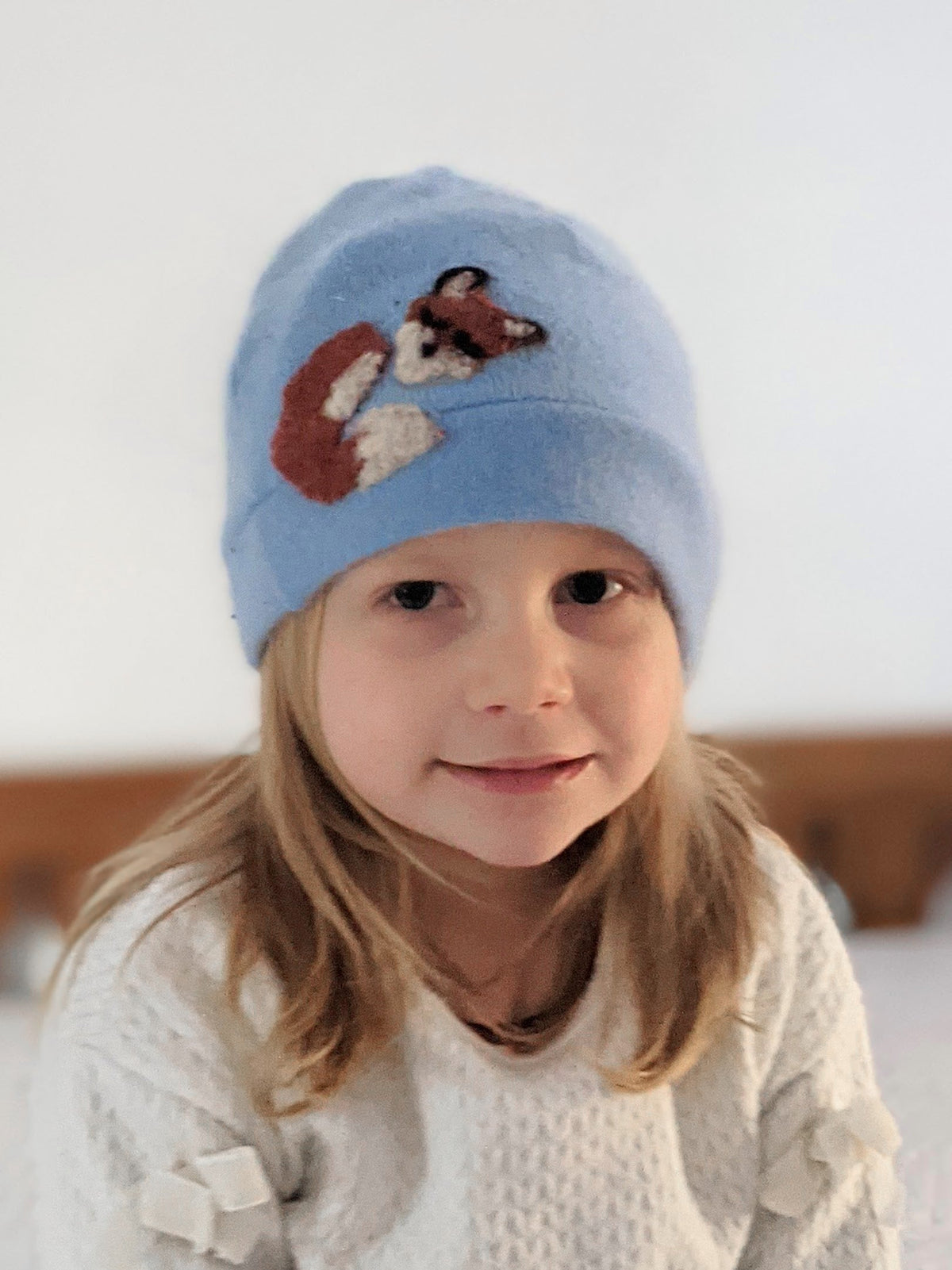 Sleeping Fox Cashmere Hat - Child — Select Your Color